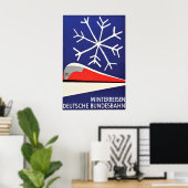 Deutsche Bahn Reiseposter Winterreisen mit Poster (Heimbüro)