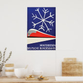 Deutsche Bahn Reiseposter Winterreisen mit Poster (Küche)