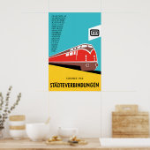 Deutsche Bahn TEE Plakat 1963 DB Inter-City (Küche)