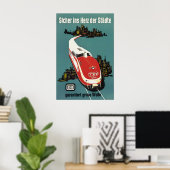 Deutsche Bahn TEE Plakat Vintage Hochgeschwindigke (Heimbüro)