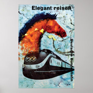 Deutsche Bahn TEE Poster Vintage Reise Druck