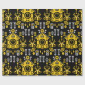 Deutsche Bauernmalerei Kunst Geschenkpapier (Flach)