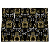 Deutsche Bauernmalerei Kunst Große Geschenktüte (Vorderseite)