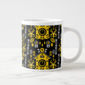 Deutsche Bauernmalerei Kunst Jumbo-Tasse (Rechts)