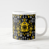 Deutsche Bauernmalerei Kunst Jumbo-Tasse (Rechts)