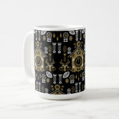 Deutsche Bauernmalerei Kunst Kaffeetasse (Vorderseite Links)