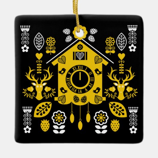 Deutsche Bauernmalerei Kunst Keramikornament (Vorderseite)