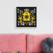 Deutsche Bauernmalerei Kunst Leinwanddruck (Insitu (Wohnzimmer))