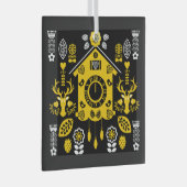 Deutsche Bauernmalerei Kunst Ornament Aus Glas (Vorderseite Rechts)