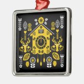 Deutsche Bauernmalerei Kunst Ornament Aus Metall (Links)