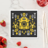 Deutsche Bauernmalerei Kunst Serviette (Beispiel)