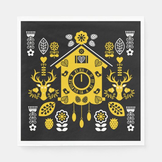 Deutsche Bauernmalerei Kunst Serviette (Vorderseite)