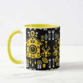 Deutsche Bauernmalerei Kunst Tasse (Links)