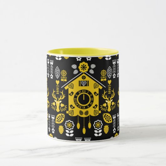 Deutsche Bauernmalerei Kunst Tasse (Zentrum)