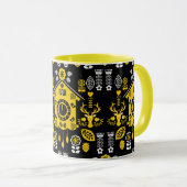 Deutsche Bauernmalerei Kunst Tasse (VorderseiteRechts)