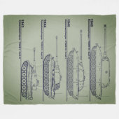 DEUTSCHE BEHÄLTER DER WELTWARR II FLEECEDECKE (Vorderseite (Horizontal))