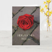 Deutsche Beileid-Karte herzliches Beileid Karte (Gelbe Blume)