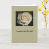 Deutsche Beileid-Karte herzliches Beileid Karte (Gelbe Blume)