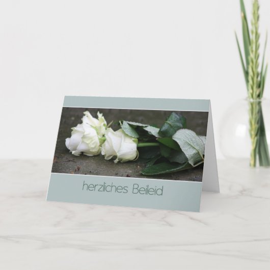 Deutsche Beileid-Karte herzliches Beileid Karte (Vorderseite)