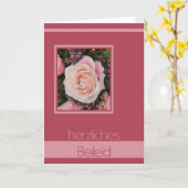 Deutsche Beileid-Karte herzliches Beileid Karte (Gelbe Blume)