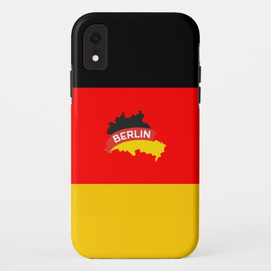 Deutsche Berlin-Flagge Case-Mate iPhone Hülle (Rückseite)
