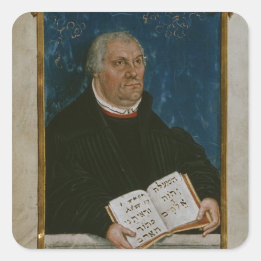 Deutsche Bibel von Luthers Übersetzung, 1561 Quadratischer Aufkleber (Vorderseite)