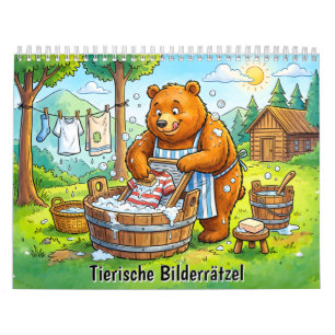 Deutsche Bilderrätsel für Kinder Tiernamen Kalender