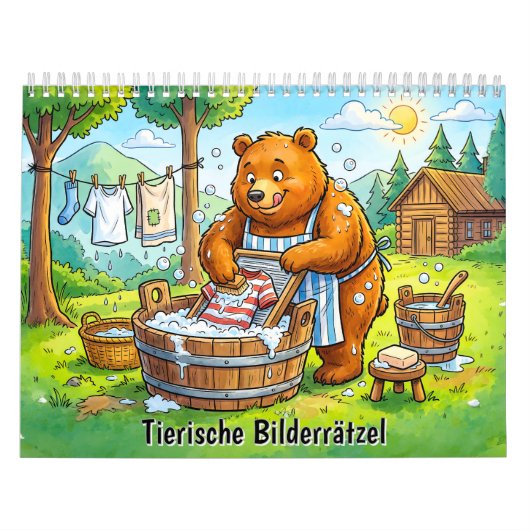 Deutsche Bilderrätsel für Kinder Tiernamen Kalender (Titelbild)