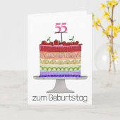 Deutsche Birthday Rainbow Color Pride Cake Karte (Gelbe Blume)