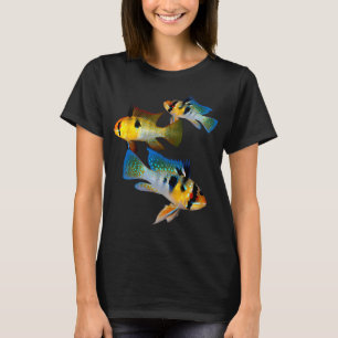 Deutsche Blaue Ram Zwergbuntbarsche Aquarium Fisch T-Shirt