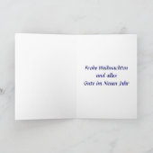 Deutsche blaue und weiße Geburt Feiertagskarte (Innenseite)