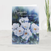 DEUTSCHE Blauer Wasserfarbenflorenkarte Sympathiek Karte (Vorderseite)