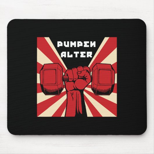 Deutsche Bodybuilding Workout Gym Propaganda Mousepad (Vorne)