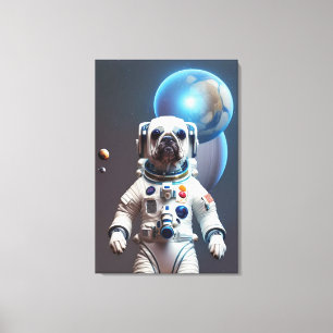 Deutsche Boxer Astronautin Canvas Print Leinwanddruck