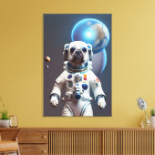 Deutsche Boxer Astronautin Canvas Print Leinwanddruck (Insitu (Wohnzimmer))