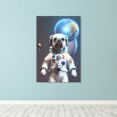 Deutsche Boxer Astronautin Canvas Print Leinwanddruck (Insitu (Holzboden))