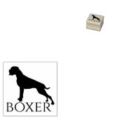 Deutsche Boxer Hunde Klassische Coole Silhouette Gummistempel (Stempel)