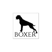 Deutsche Boxer Hunde Klassische Coole Silhouette Gummistempel (Prägung)