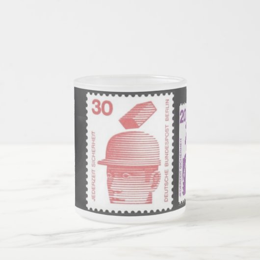 "Deutsche Briefmarke zur Arbeitnehmersicherheit vo Mattglastasse (Mittel)