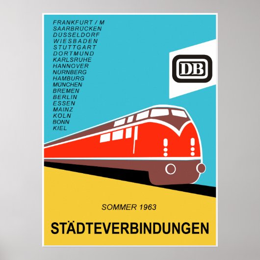 Deutsche Bundesbahn Plakat 1963 (Vorne)