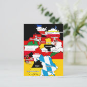 Deutsche Bundesländer Postkarte (Stehend Vorderseite)