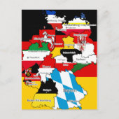 Deutsche Bundesländer Postkarte (Vorderseite)