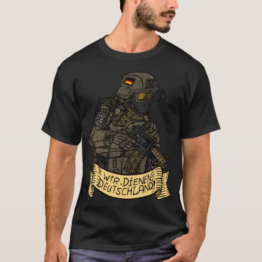 Deutsche Bundeswehr Soldaten Streitkräfte. T-Shirt (Vorderseite)