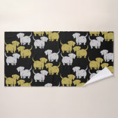 Deutsche Dackel-Hundsmuster Badehandtuch (Badehandtuch)