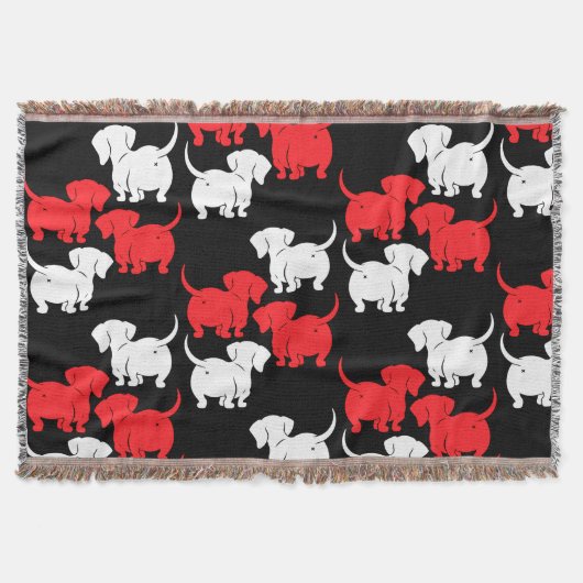 Deutsche Dackel-Hundsmuster Decke (Vorderseite)