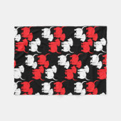 Deutsche Dackel-Hundsmuster Fleecedecke (Vorderseite (Horizontal))