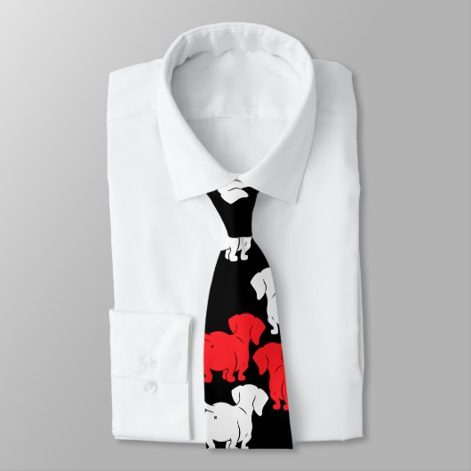 Deutsche Dackel-Hundsmuster Krawatte (Gebunden)