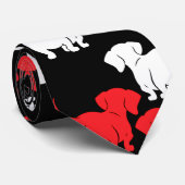 Deutsche Dackel-Hundsmuster Krawatte (Gerollt)