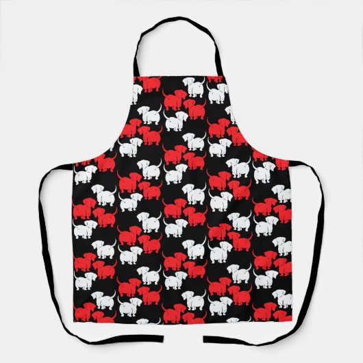 Deutsche Dackel-Hundsmuster Schürze (Vorderseite)