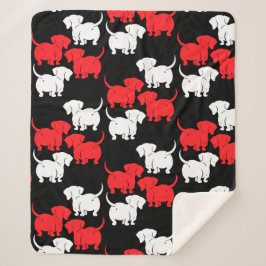 Deutsche Dackel-Hundsmuster Sherpadecke